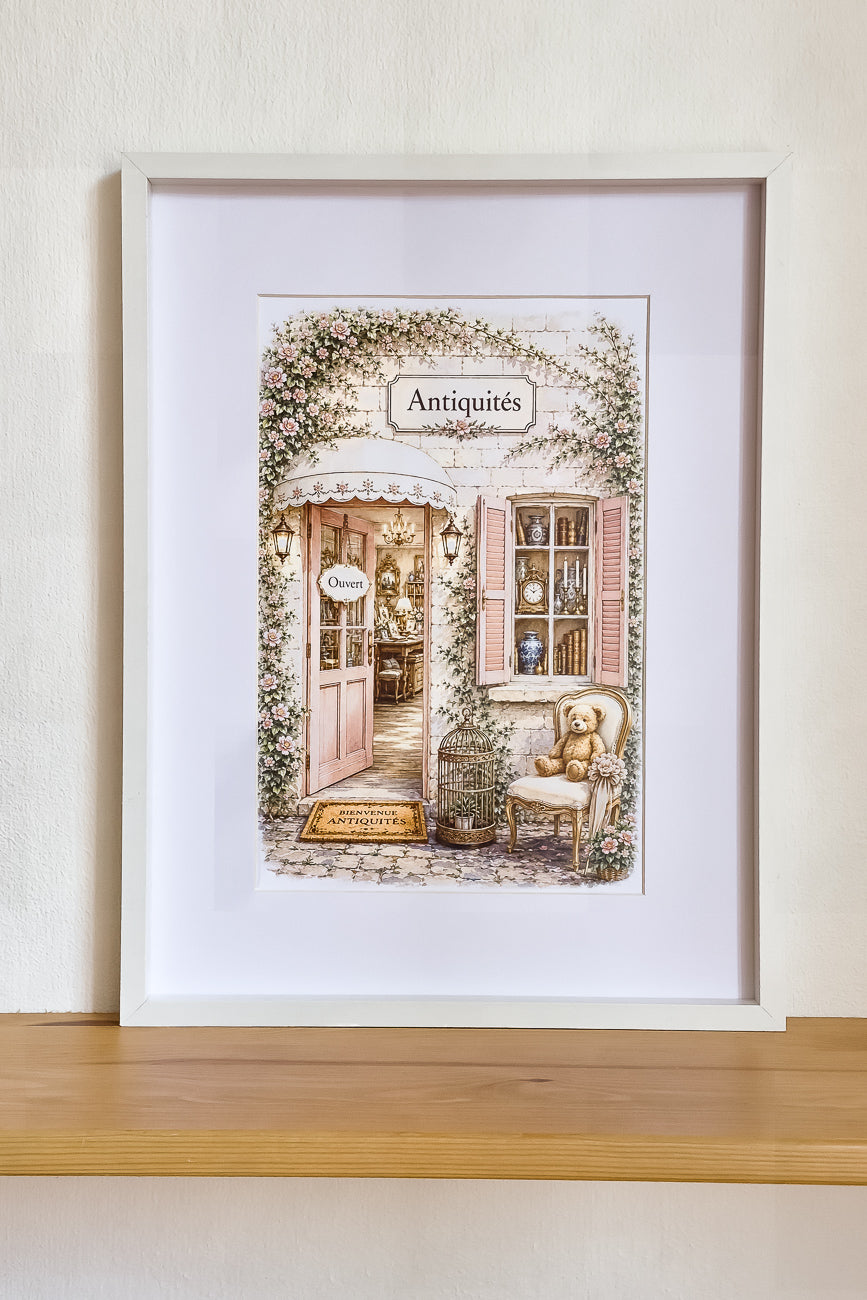 Affiche Antiquités (mini-vitrine)