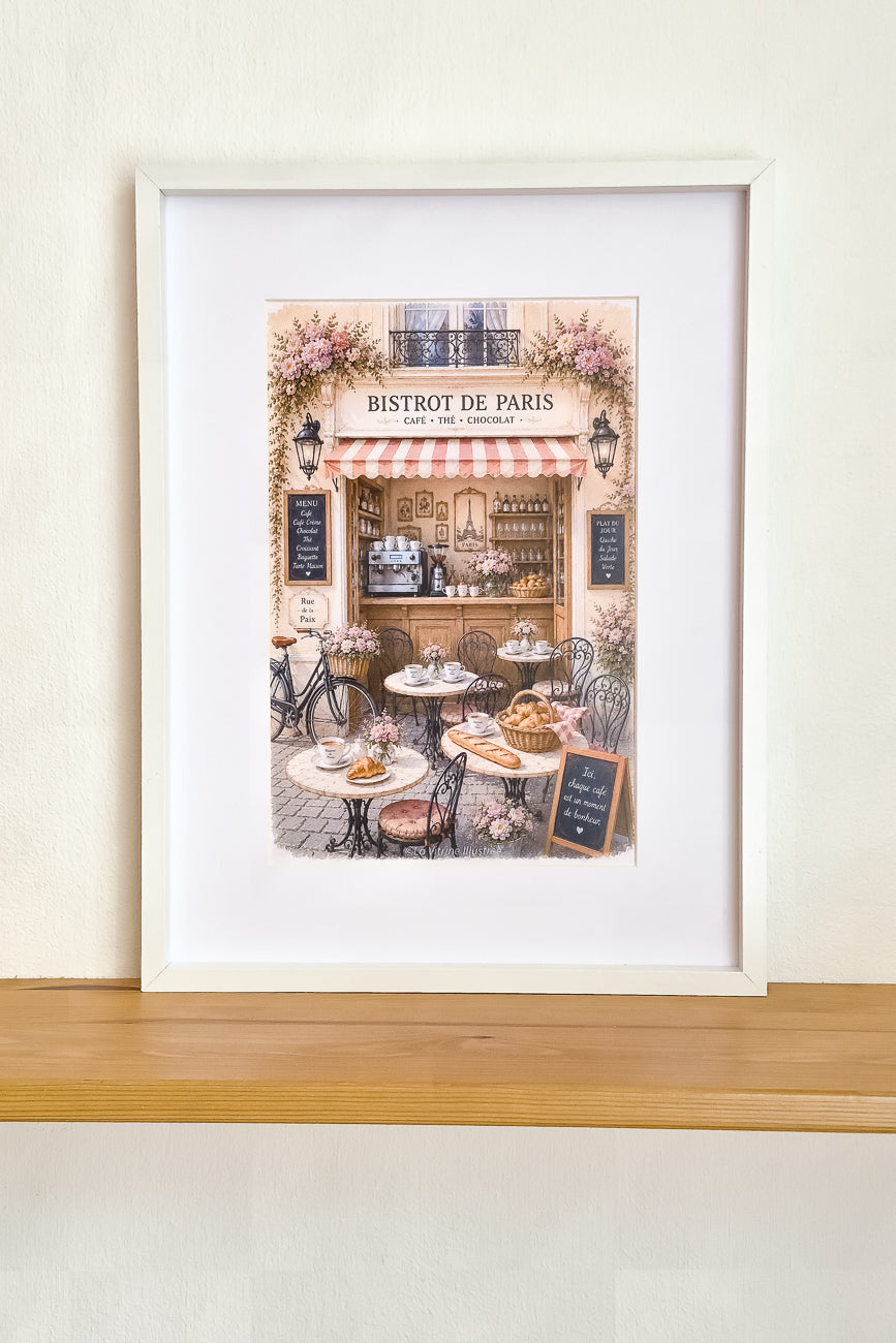 Affiche Bistrot de Paris - Format A4