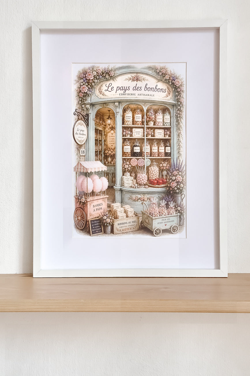 Affiche A4 Le Pays des bonbons - Format A4
