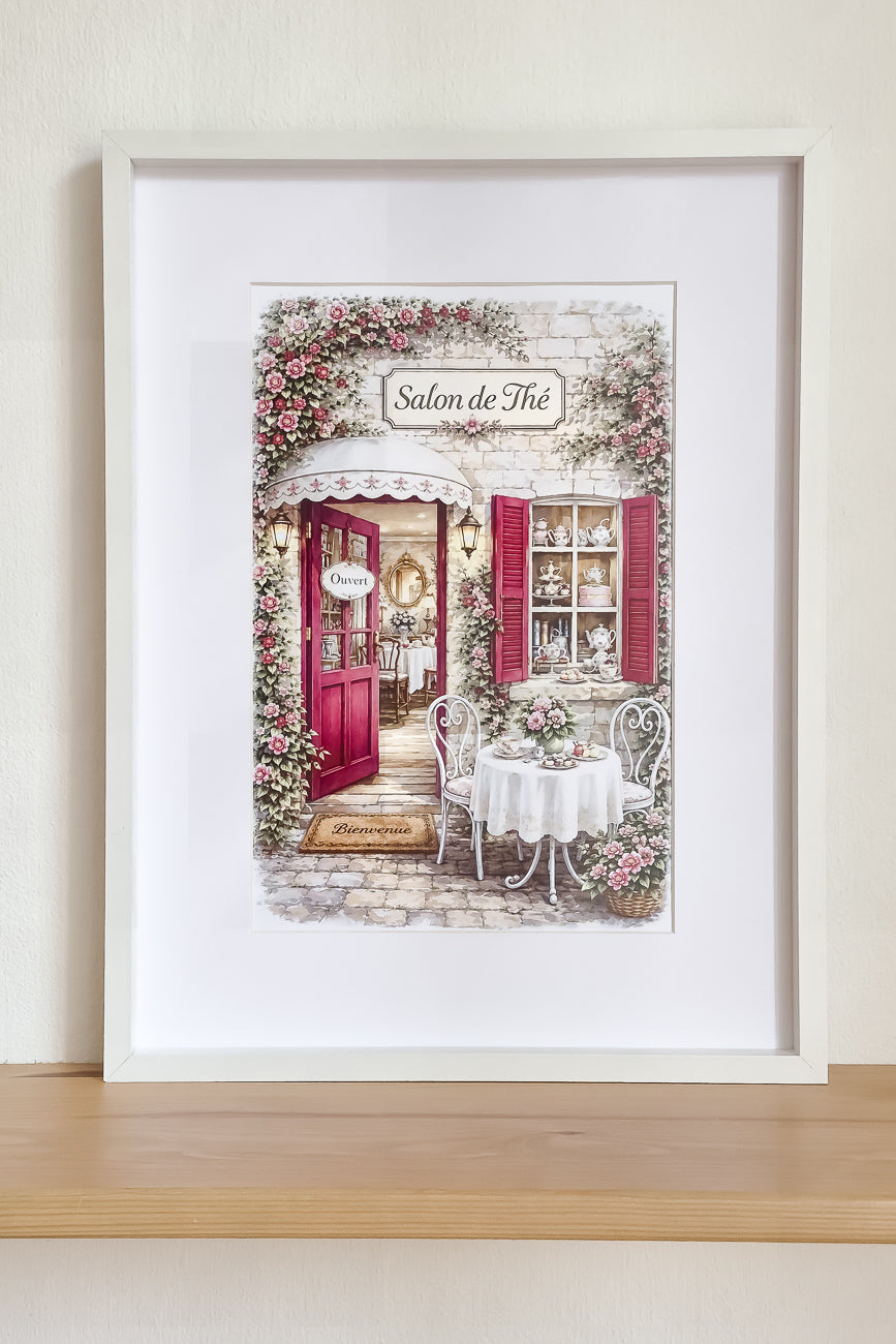 Affiche Salon de thé (mini-vitrine) - Format A4