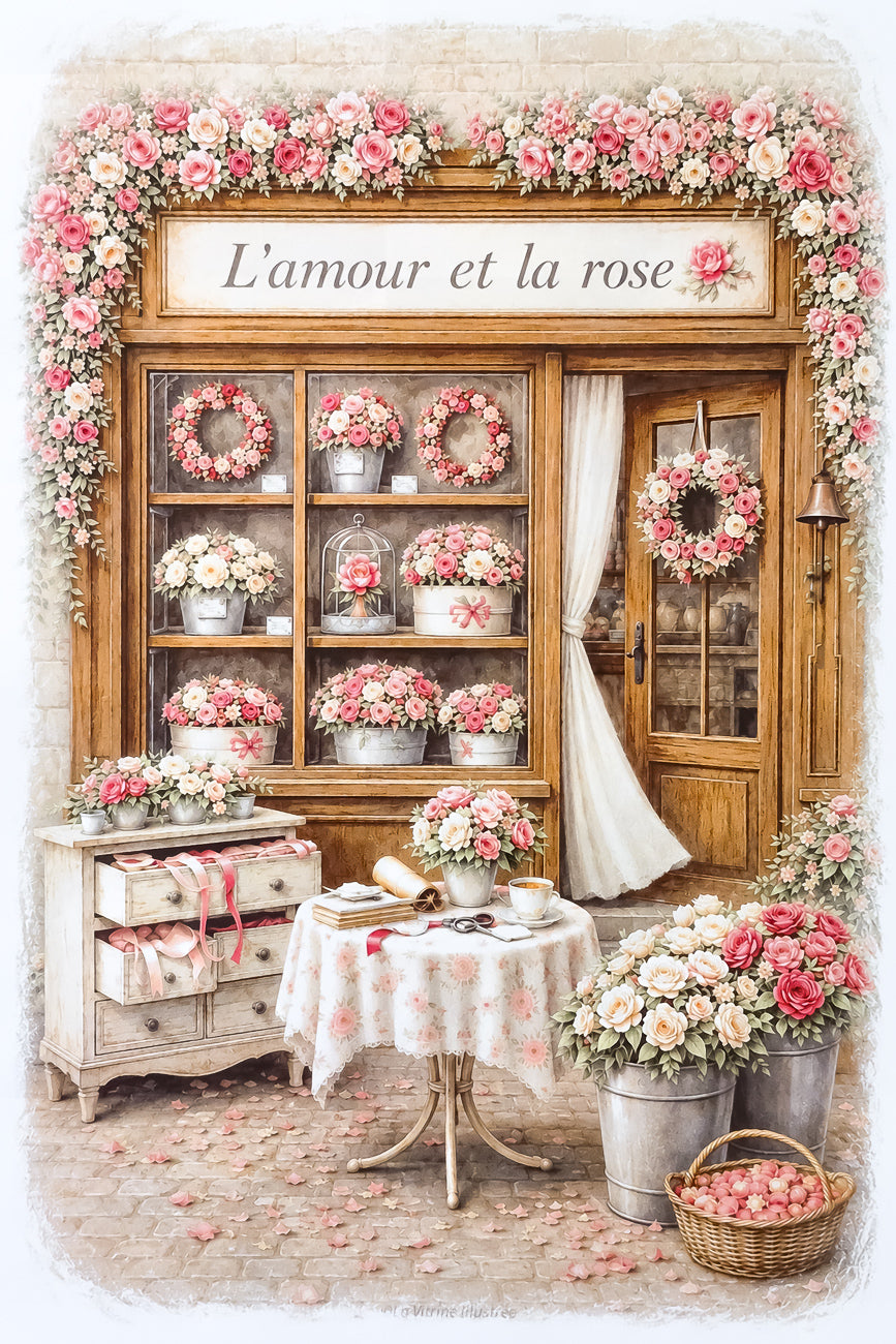 Affiche L'amour et la rose - Format A4