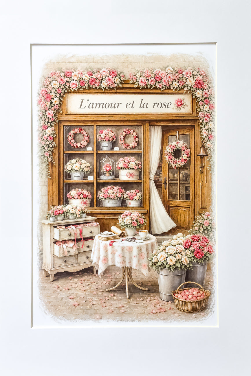 Affiche L'amour et la rose - Format A4