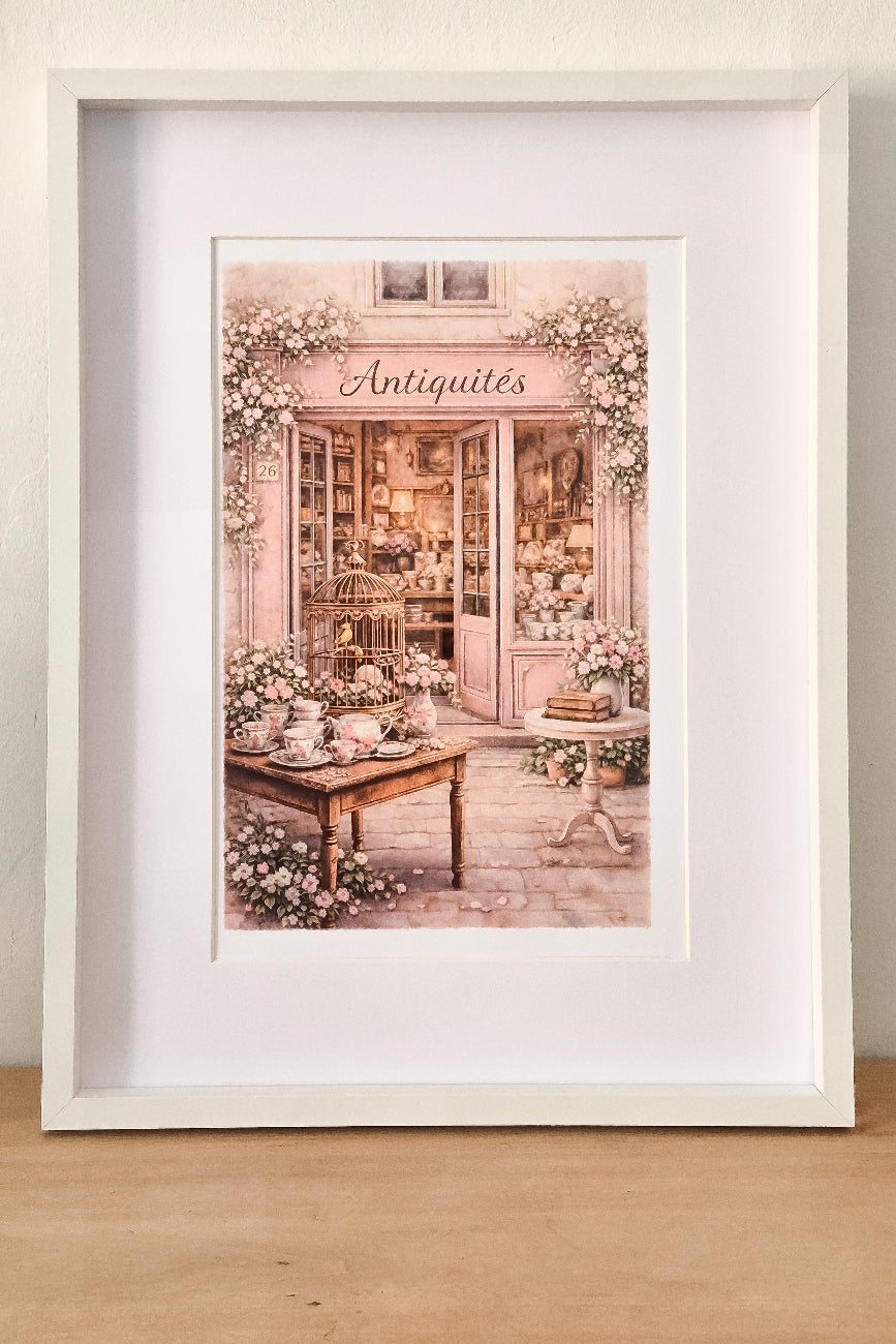 Affiche Boutique d'Antiquités - Format A4