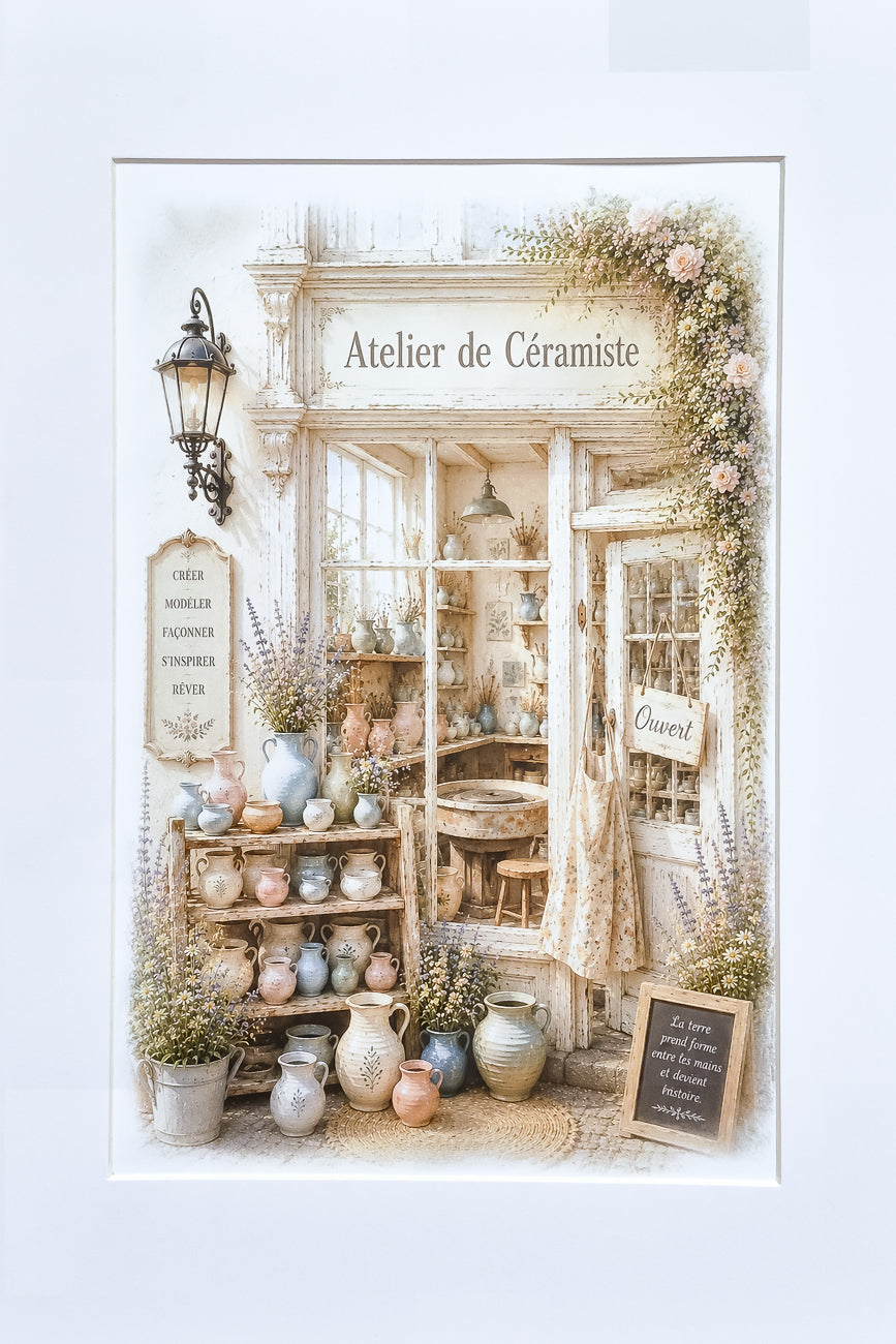 Affiche Atelier de céramiste - Affiche A4