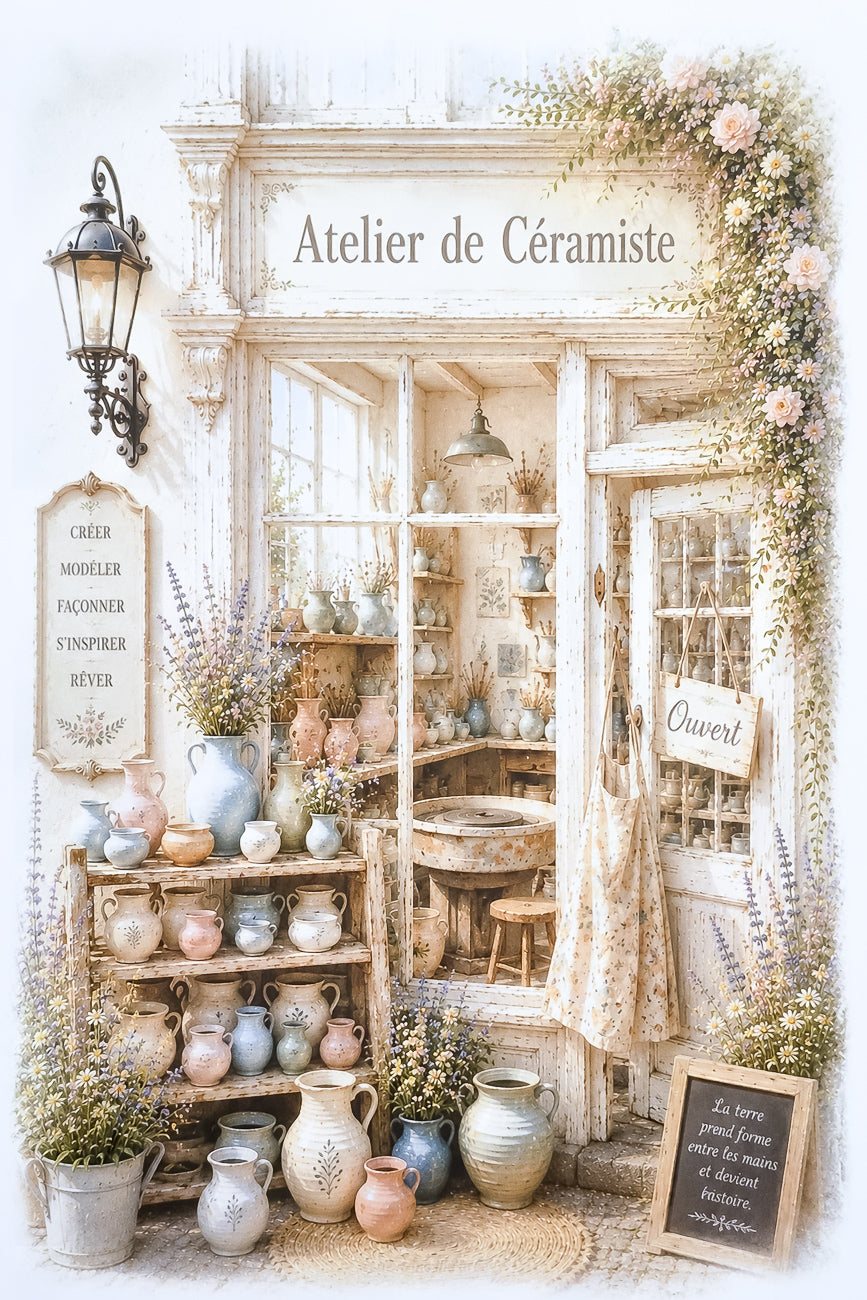 Affiche Atelier de céramiste - Affiche A4