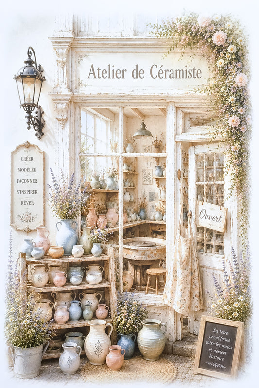 Affiche Atelier de céramiste - Affiche A4