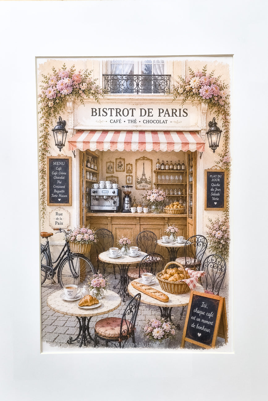 Affiche Bistrot de Paris - Format A4