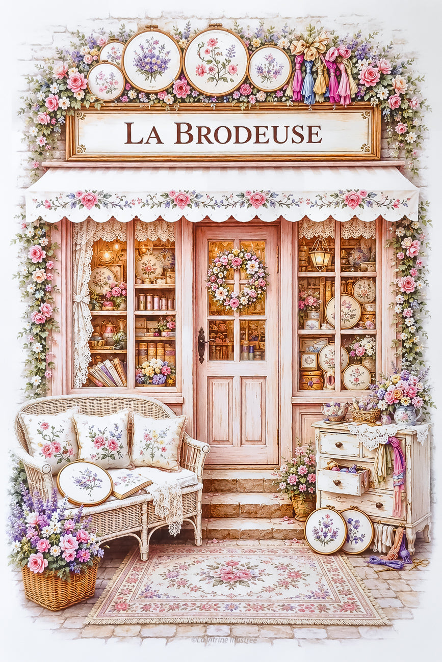 Affiche La brodeuse - Format A4