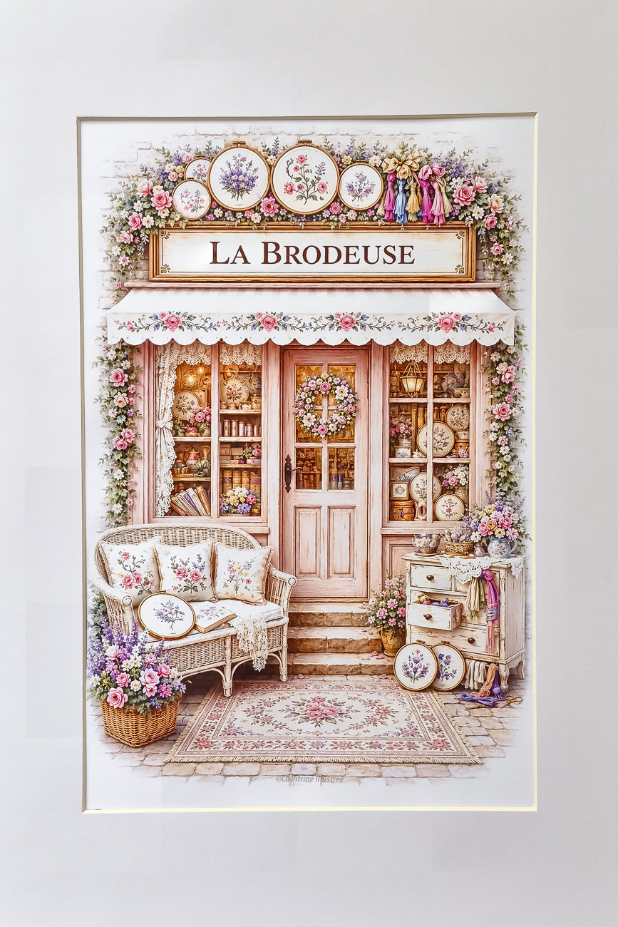Affiche La brodeuse - Format A4