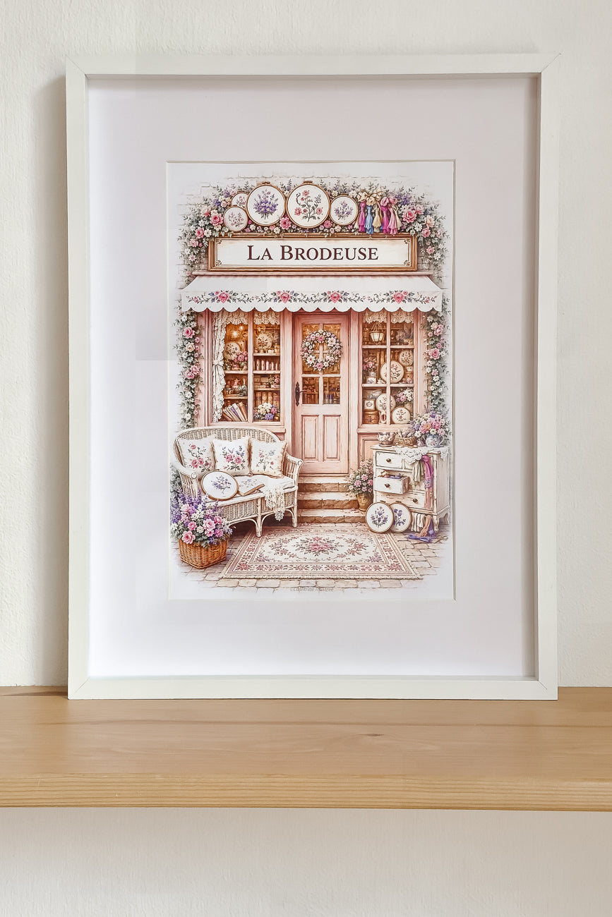 Affiche La brodeuse - Format A4
