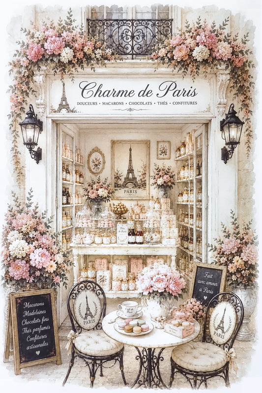 Affiche Charme de Paris - Format A4