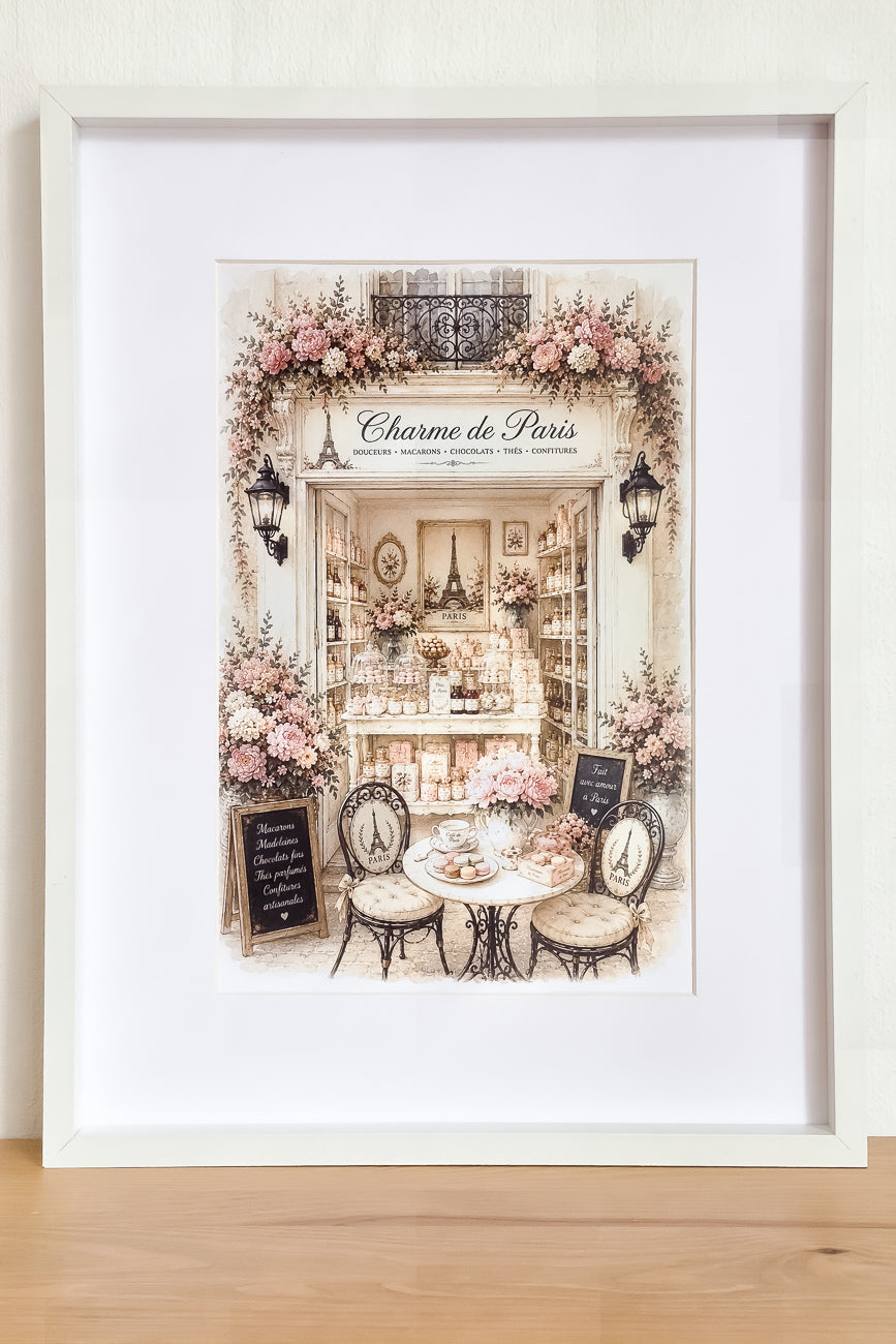 Affiche Charme de Paris - Format A4