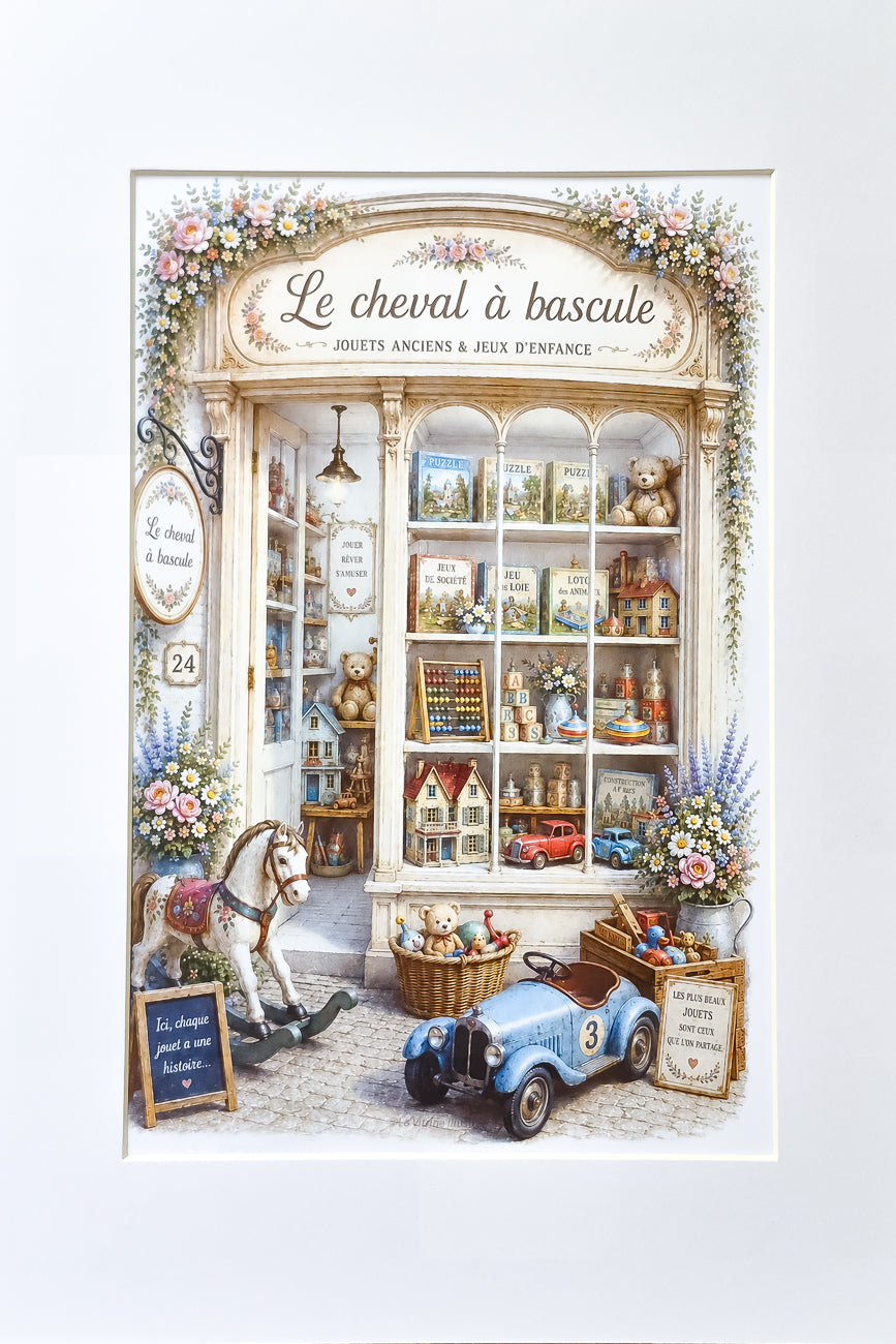 Affiche Le cheval à bascule - Format A4
