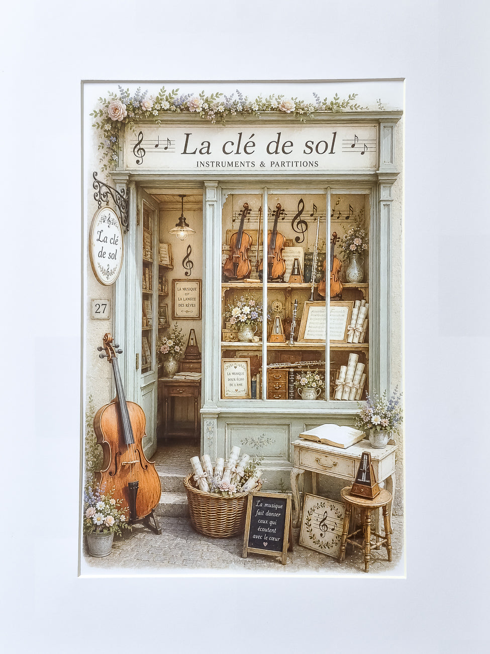 Affiche Clé de Sol - Format A4