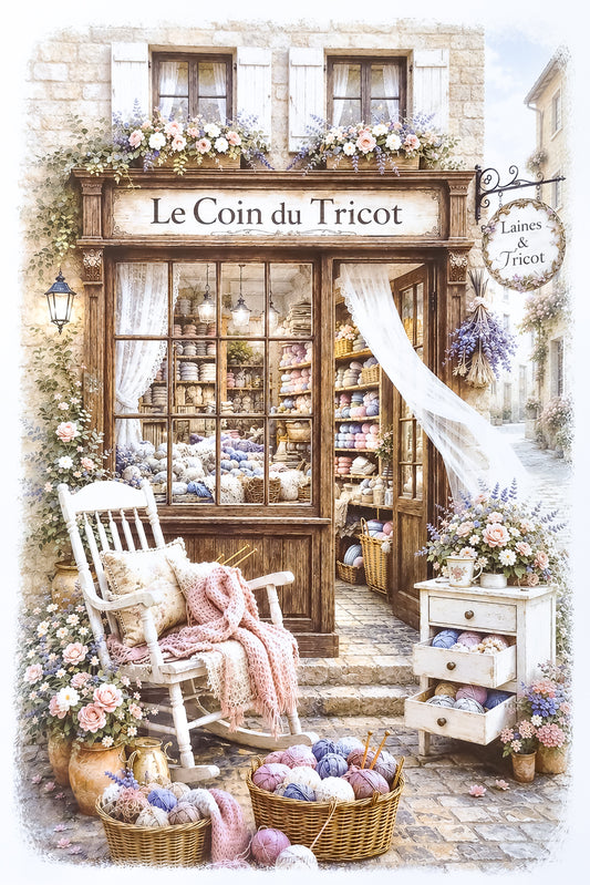 Affiche Le coin du Tricot - Format A4