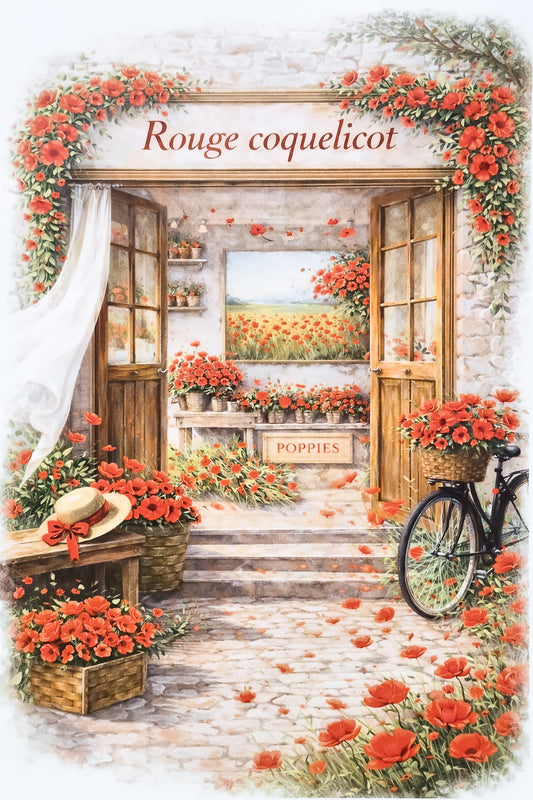 Affiche Rouge coquelicot - Format A4