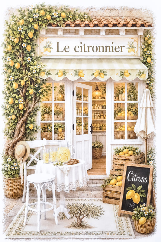 Affiche A4 imprimée boutique Le Citronnier carton 200 g impression hd