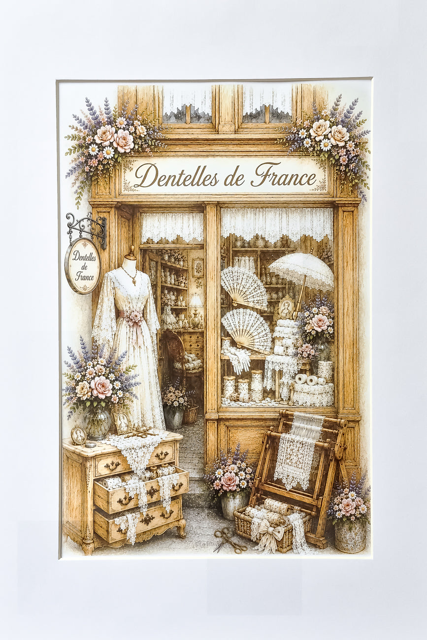 Affiche Dentelles de France - Format A4