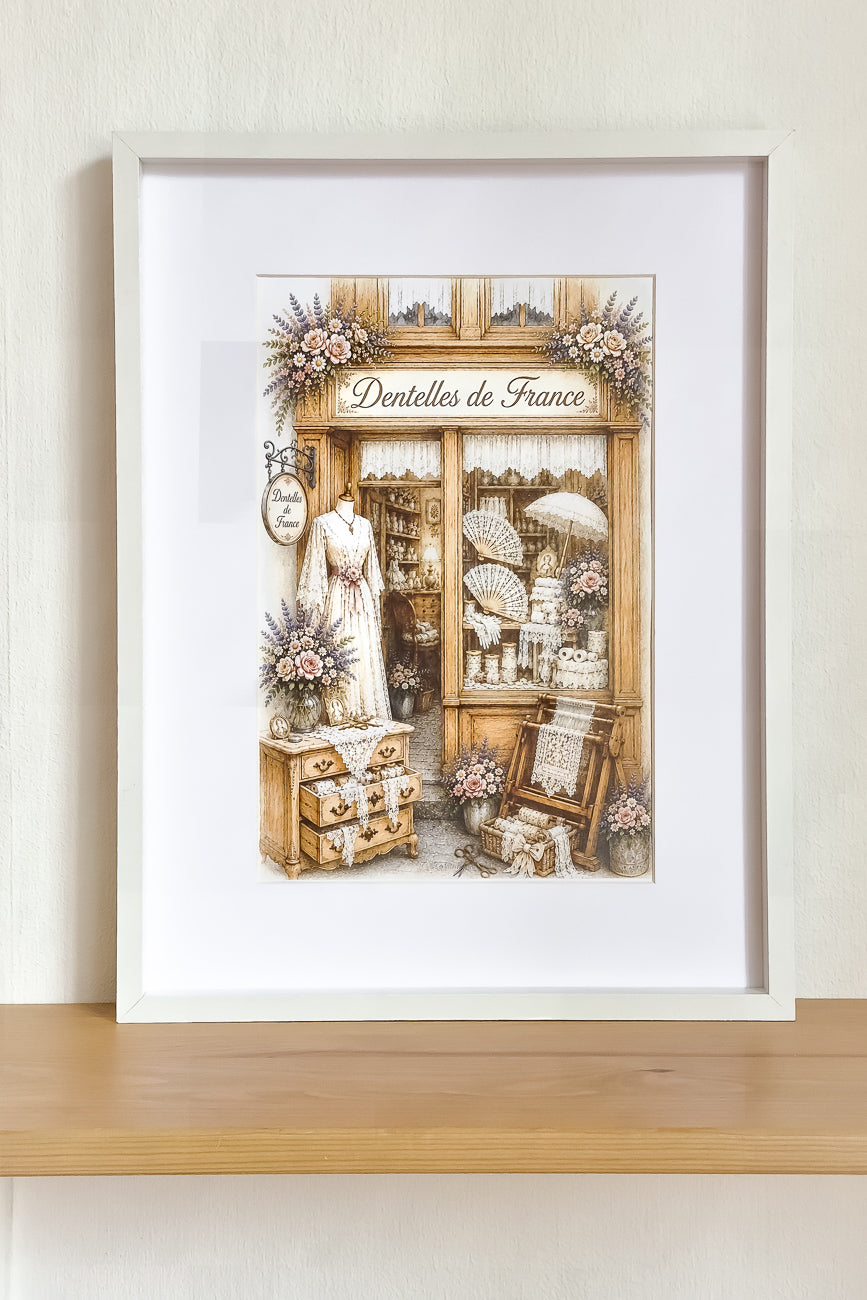 Affiche Dentelles de France - Format A4