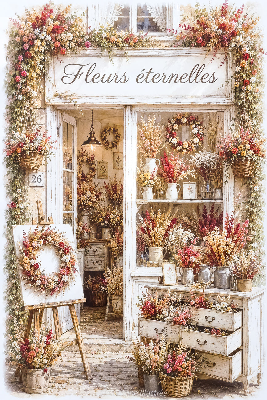 Affiche Fleurs éternelles - Format A4
