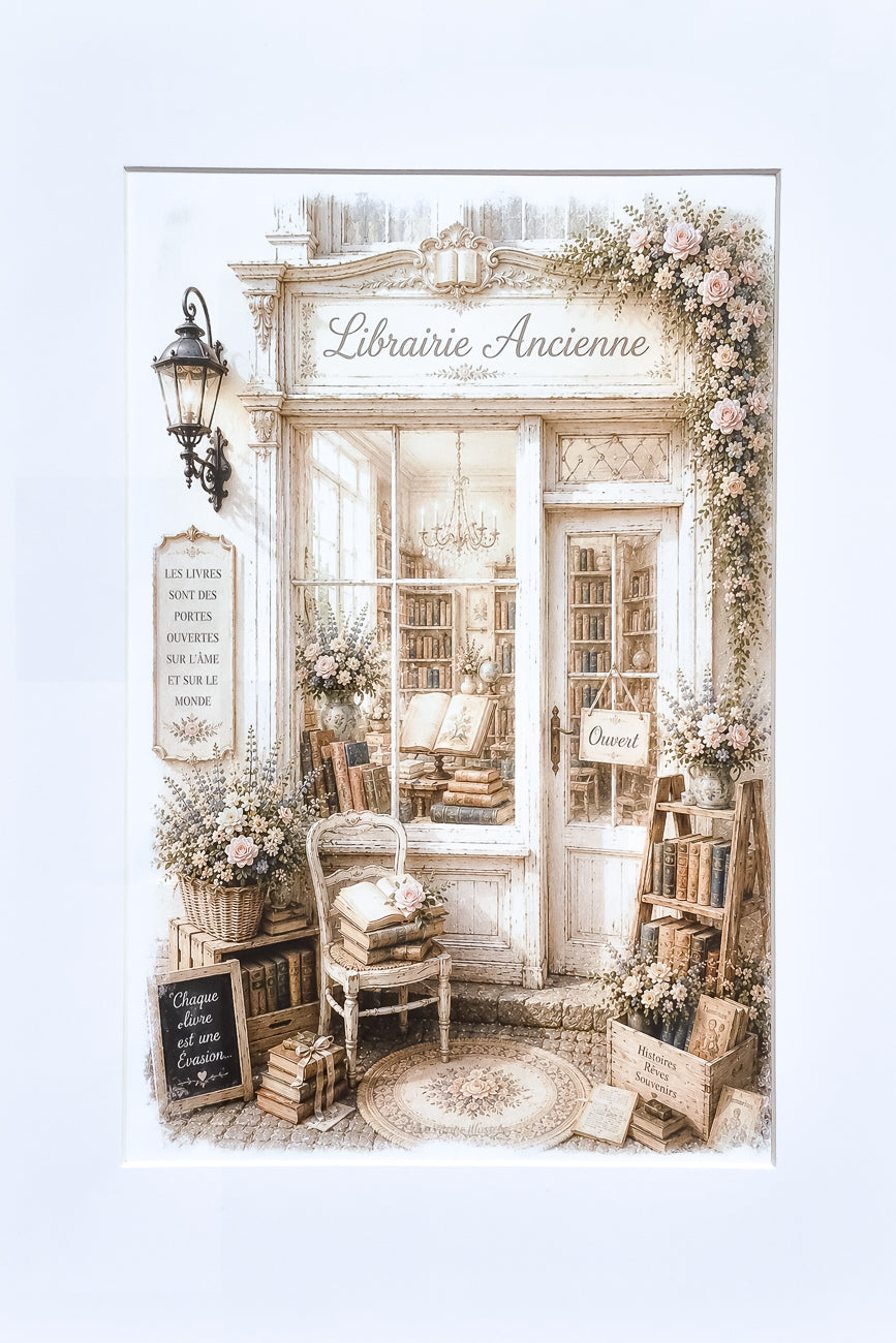 Affiche Librairie Ancienne - Format A4