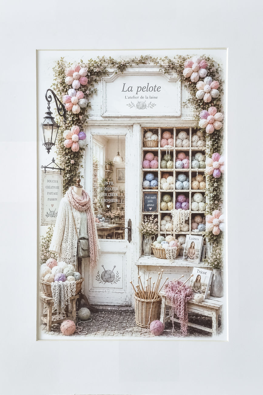 Affiche La Pelote L'atelier de la laine - Format A4