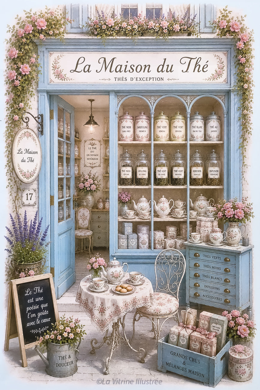 Affiche La Maison du Thé - Format A4