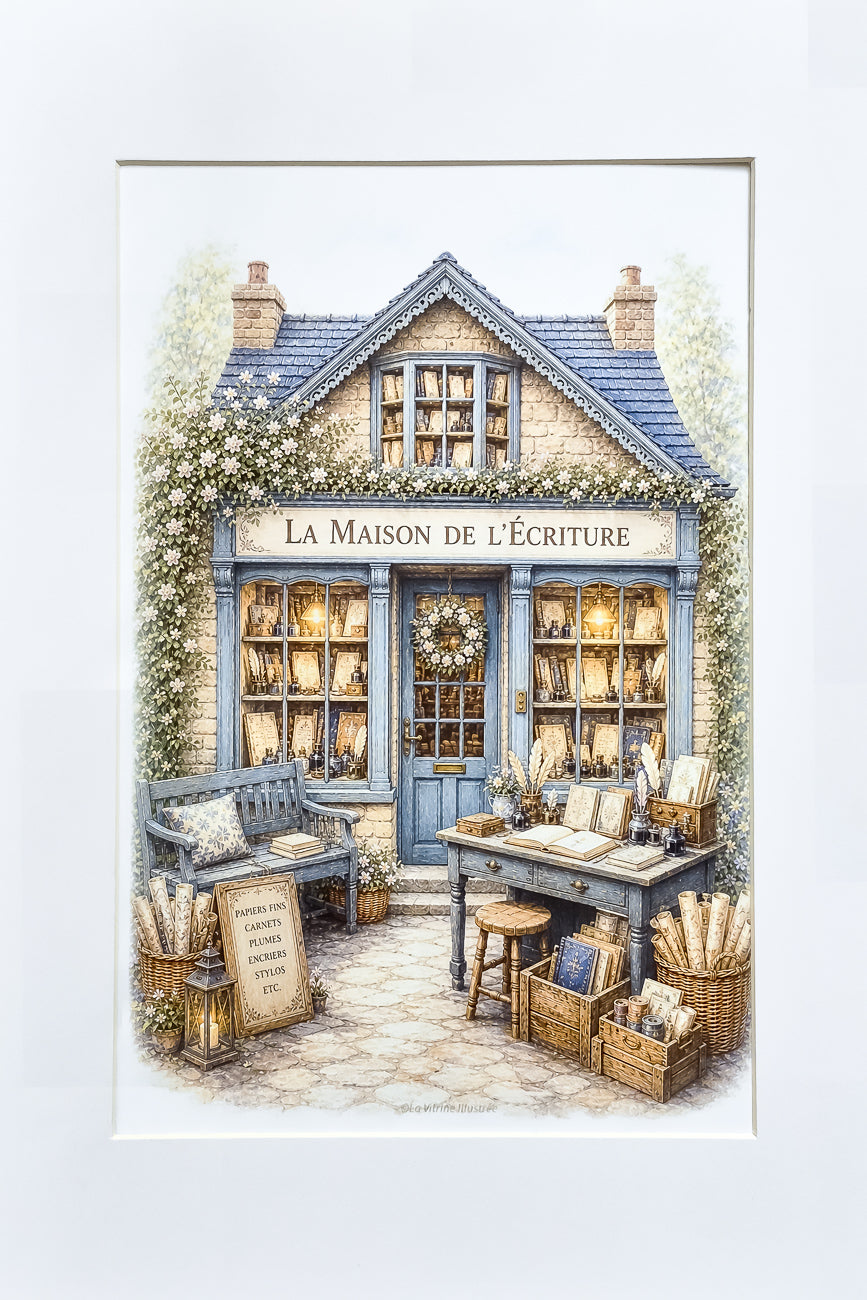 Affiche La Maison de l'Écriture vue de face, décoration murale format A4