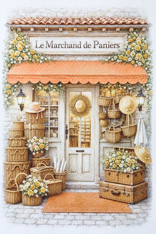 Affiche Le Marchand de paniers - Format A4