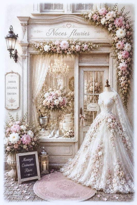 Affiche Noces fleuries - Format A4