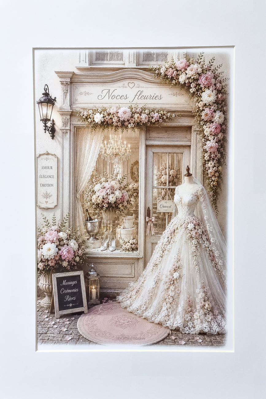 Affiche Noces fleuries - Format A4