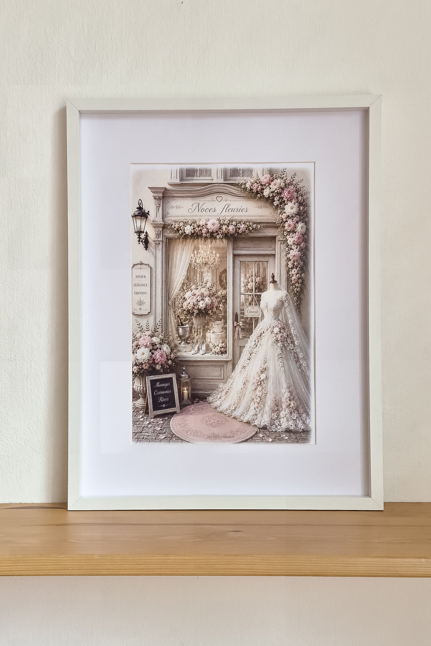 Affiche Noces fleuries - Format A4