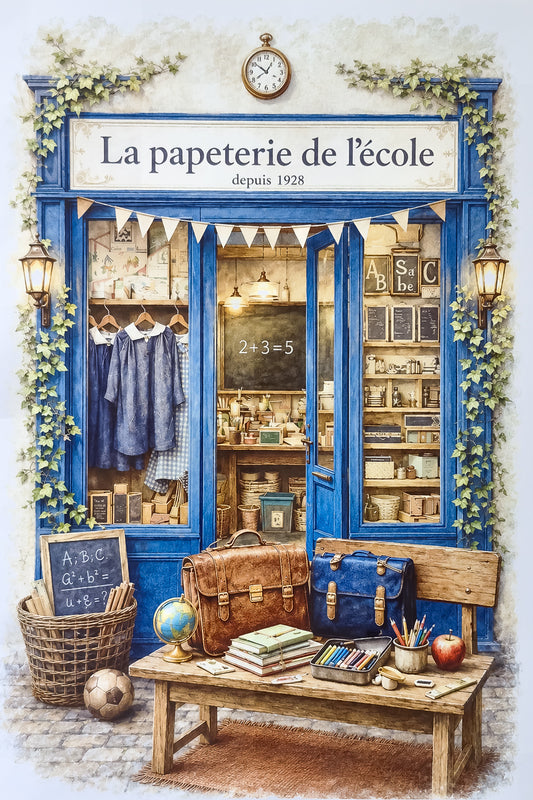 Affiche La Papeterie de l'école - Format A4