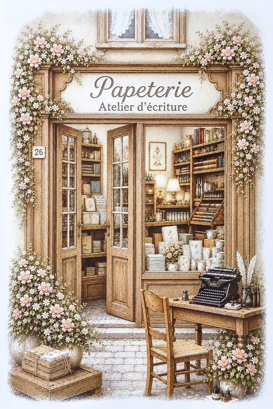 Affiche Papeterie - Atelier d'écriture - Format A4