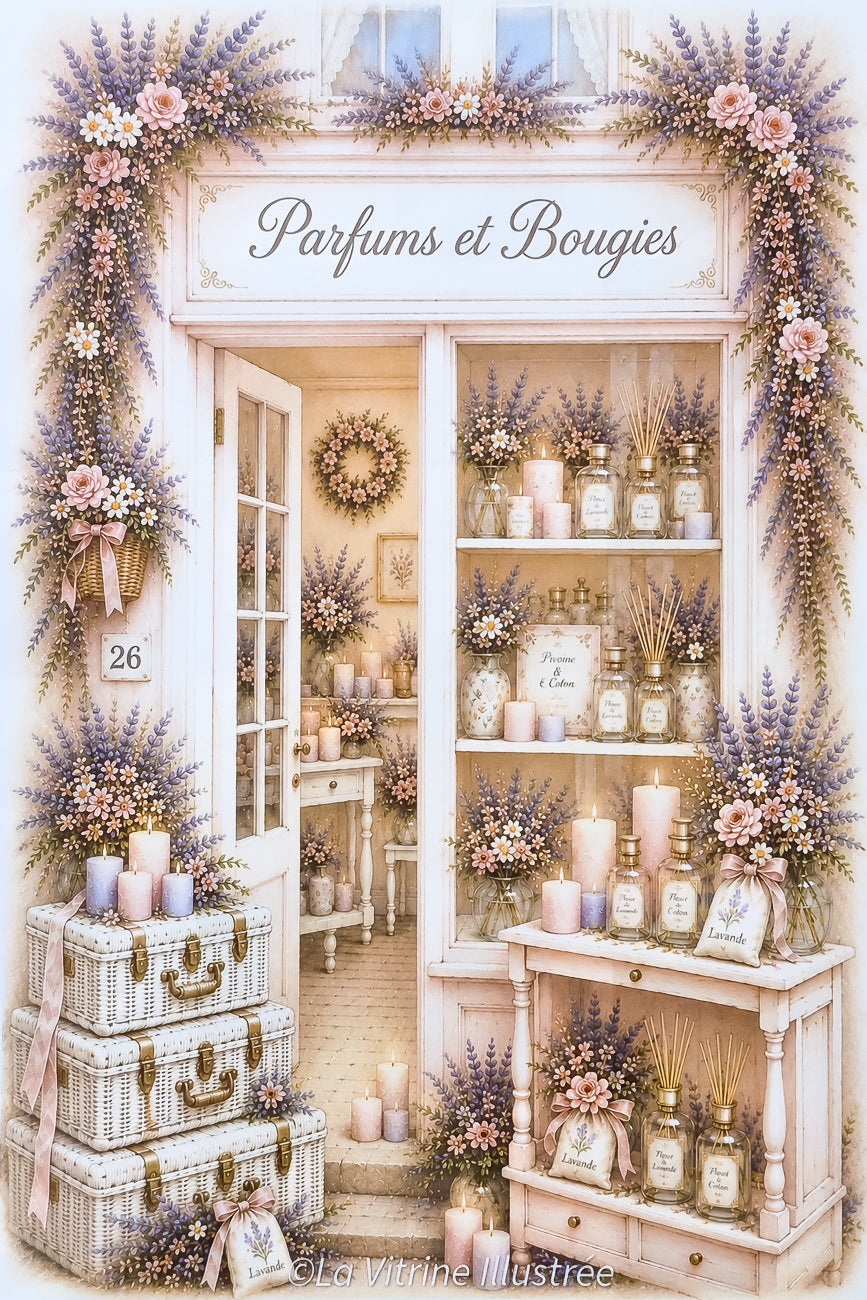 Affiche Parfums et bougies - Format A4