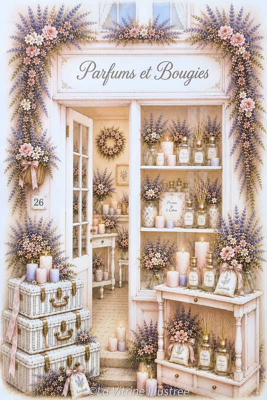 Affiche Parfums et bougies - Format A4