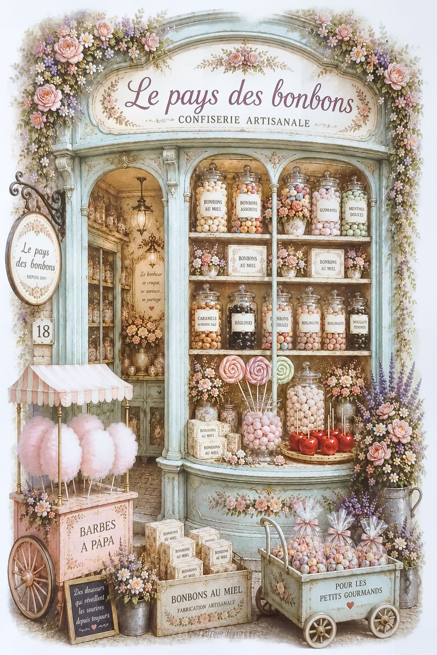 Affiche A4 Le Pays des bonbons - Format A4