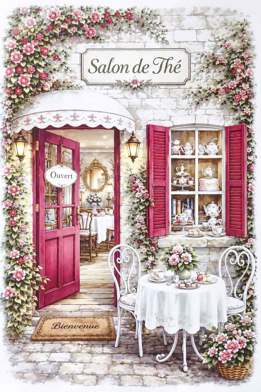 Affiche Salon de thé (mini-vitrine) - Format A4