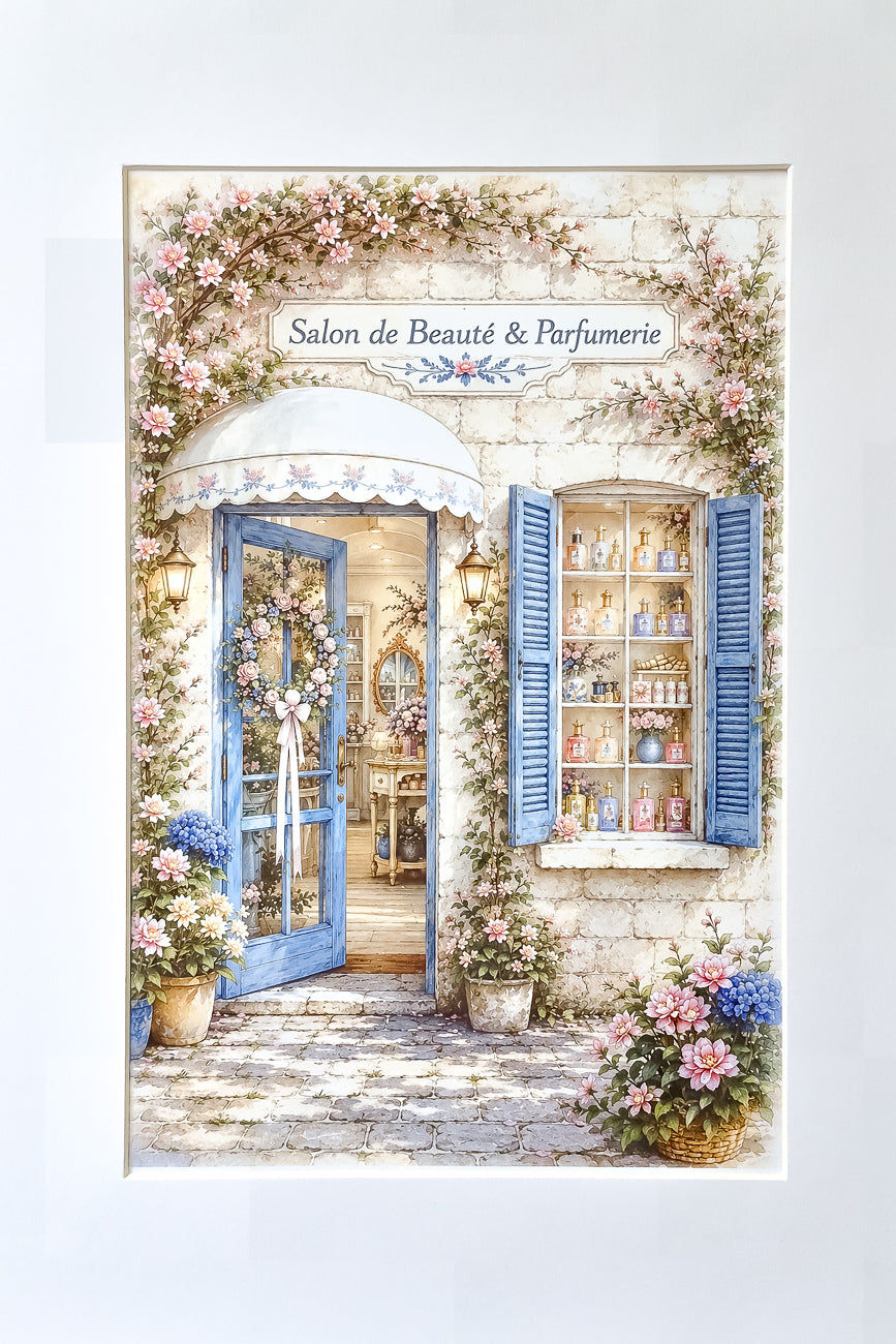 Affiche Salon de beauté et parfumerie (mini-vitrine) - Format A4