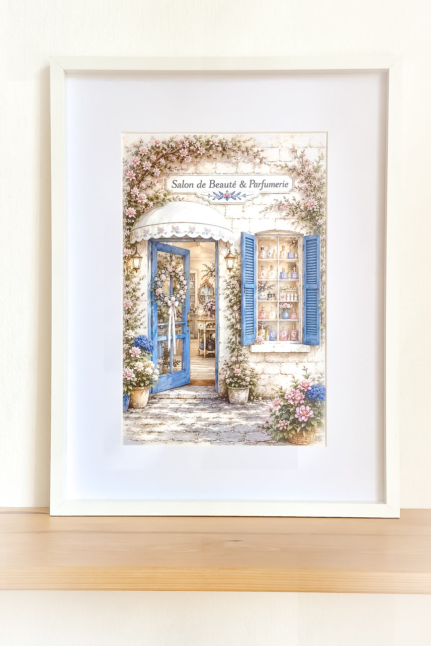 Affiche Salon de beauté et parfumerie (mini-vitrine) - Format A4