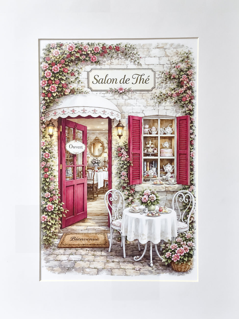 Affiche Salon de thé (mini-vitrine) - Format A4