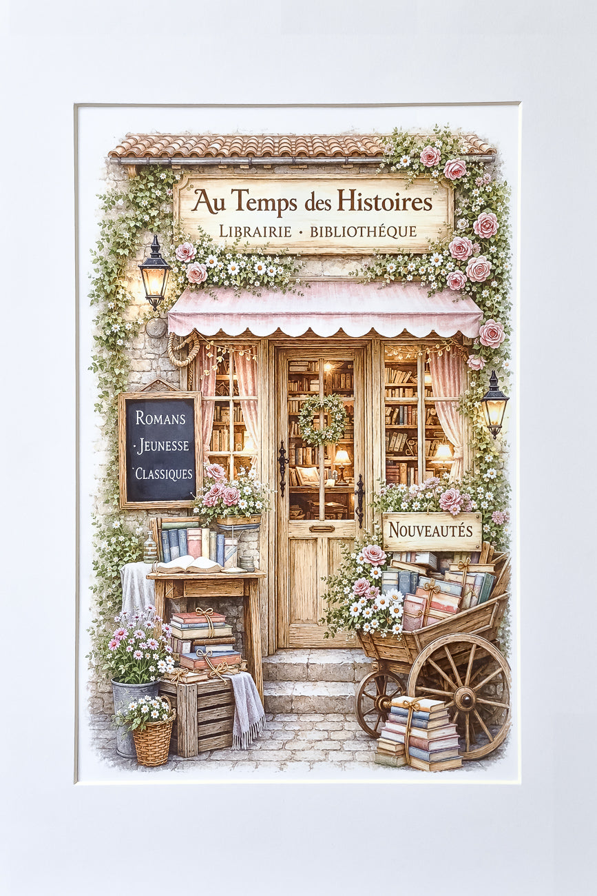 Affiche Librairie Au Temps des histoires - Format A4