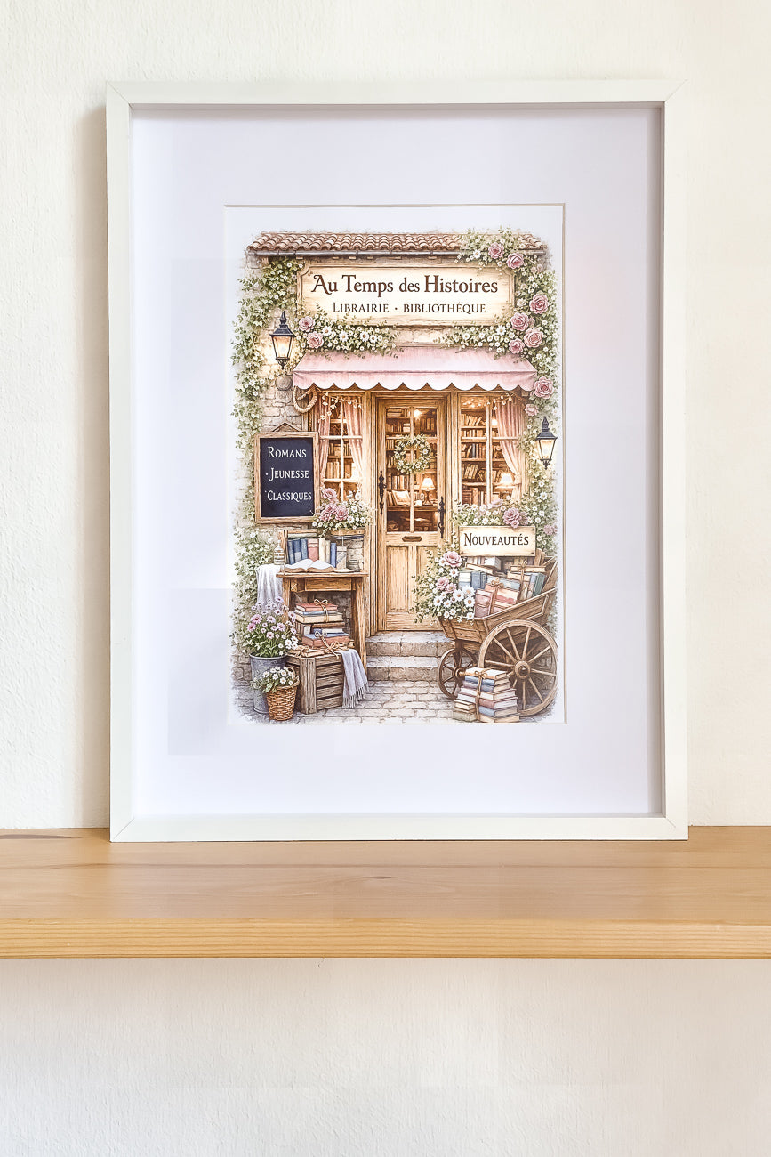 Affiche Librairie Au Temps des histoires - Format A4